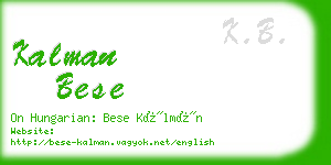 kalman bese business card